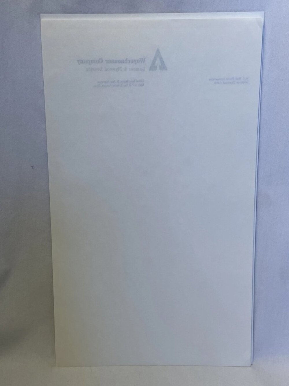 Weyerhaeuser Company Vintage Stationery Letterhead Plywood Lumber Paper Lot 11pc - Picture 3 of 7